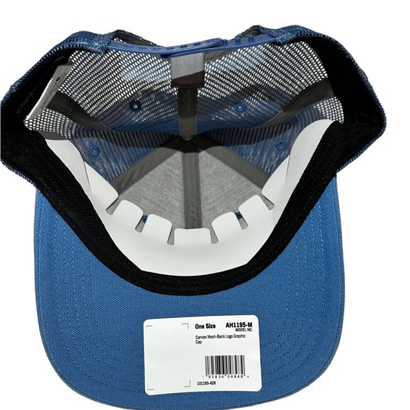 Carhartt Force Quick Dry Canvas Workwear Patch Trucker Unisex Hat NWT Blue - Picture 3 of 3